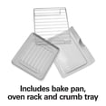 thumbnail image 4 of Hamilton Beach Easy Reach 4-Slice Countertop Toaster Oven With Roll-Top Door, 1200 Watts, Fits 9&rdquo; Pizza, 3 Cooking Functions for Bake, Broil an, 4 of 8