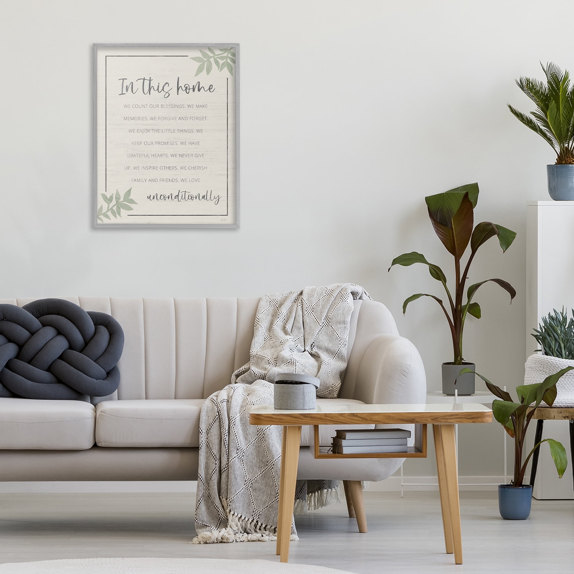 Stupell Industries We Love Unconditionally Gray Framed Giclee Art, design by Natalie Carpentieri