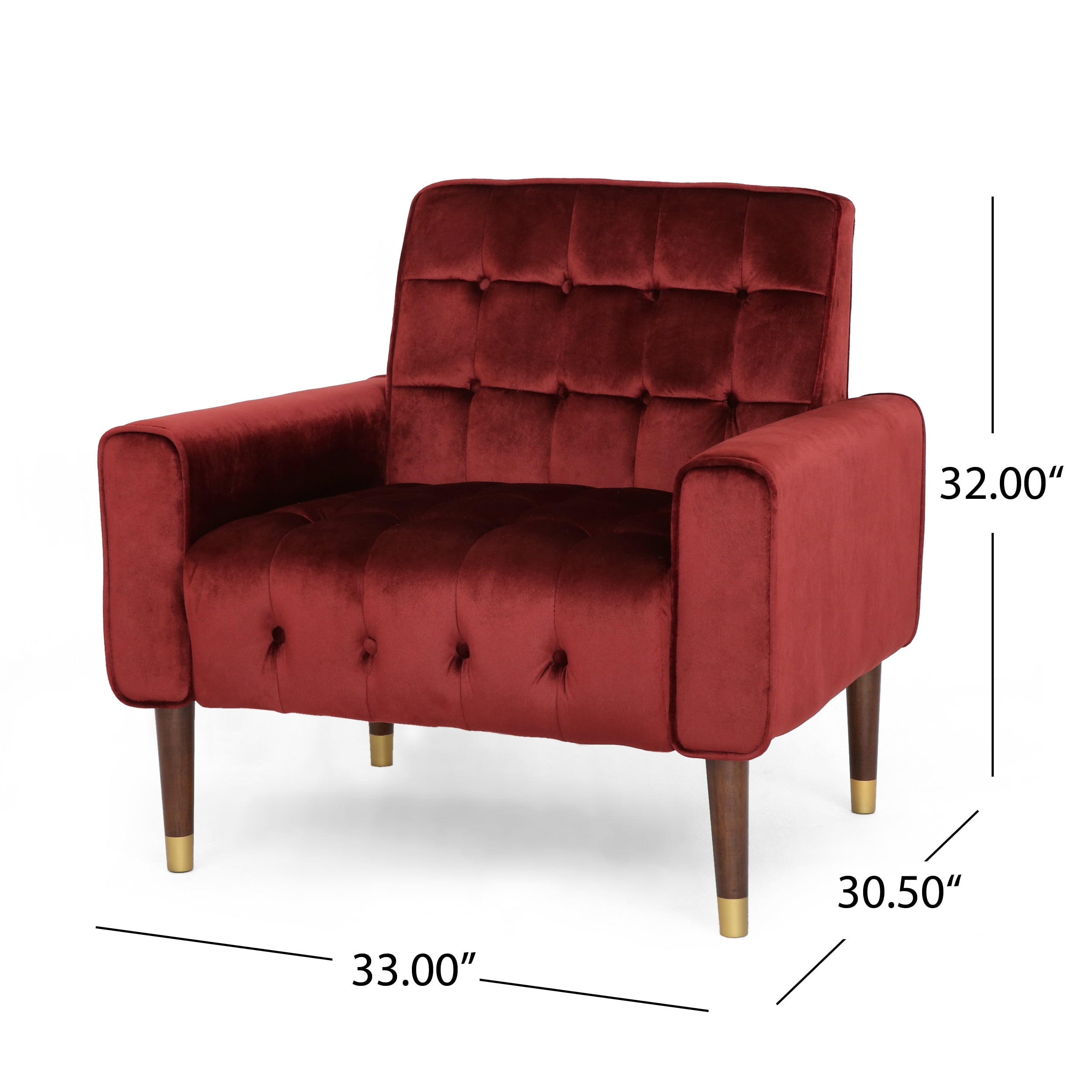 reece modern velvet glam armchair