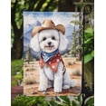 thumbnail image 3 of Bichon Frise Cowboy Welcome Garden Flag, 3 of 5