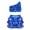 Blue, variant on Kids Girls 2 Piece Dance Outfits Sets Sequin One Shoulder Crop Top with Skirt Jazz Latin Ballroom Costume White 8-9Years