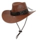 thumbnail image 5 of Sombrero de vaquero para mujer, sombrero de protección solar para actuaciones escénicas, accesorios de vestuario, compras Caqui oscuro, 5 of 9
