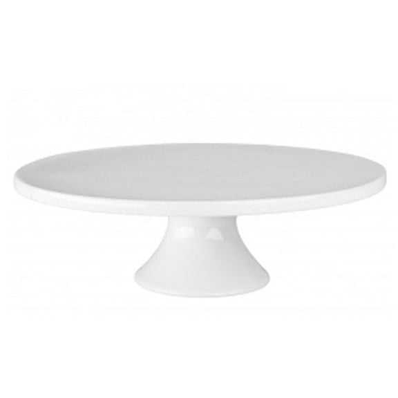 BIA Cordon Bleu Small Round Porcelain Cake Stand 8-1/2-Inch by 3-3/4-Inch, White
