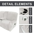 thumbnail image 6 of TOPCHANCES Loveseat Recliner Cover, Couch Slipcover for Double Recliner, 2-Seat Sofa Cover with Center Console Cover, Furniture Protector for Kids Dogs Pets ( White ), 6 of 9