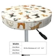 thumbnail image 4 of Naloa Dogs Funny Pets Round Bar Stool Cushion Cover 12-14 inch, Fits Kitchen, Office, Restaurant Chairs - 13 inch, 4 of 7