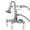 Brushed Nickel, variant on Kingston Brass AE11T8 Aqua Vintage Wall Mounted Clawfoot Tub Filler - Nickel