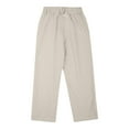 thumbnail image 6 of Boys Golf Pants Stretch Flat Front Stretch Athletic Casual Dress Pants School Uniform Chino Twill Trousers with Pockets Boys Scrub Pants Beige 8Y, 6 of 7