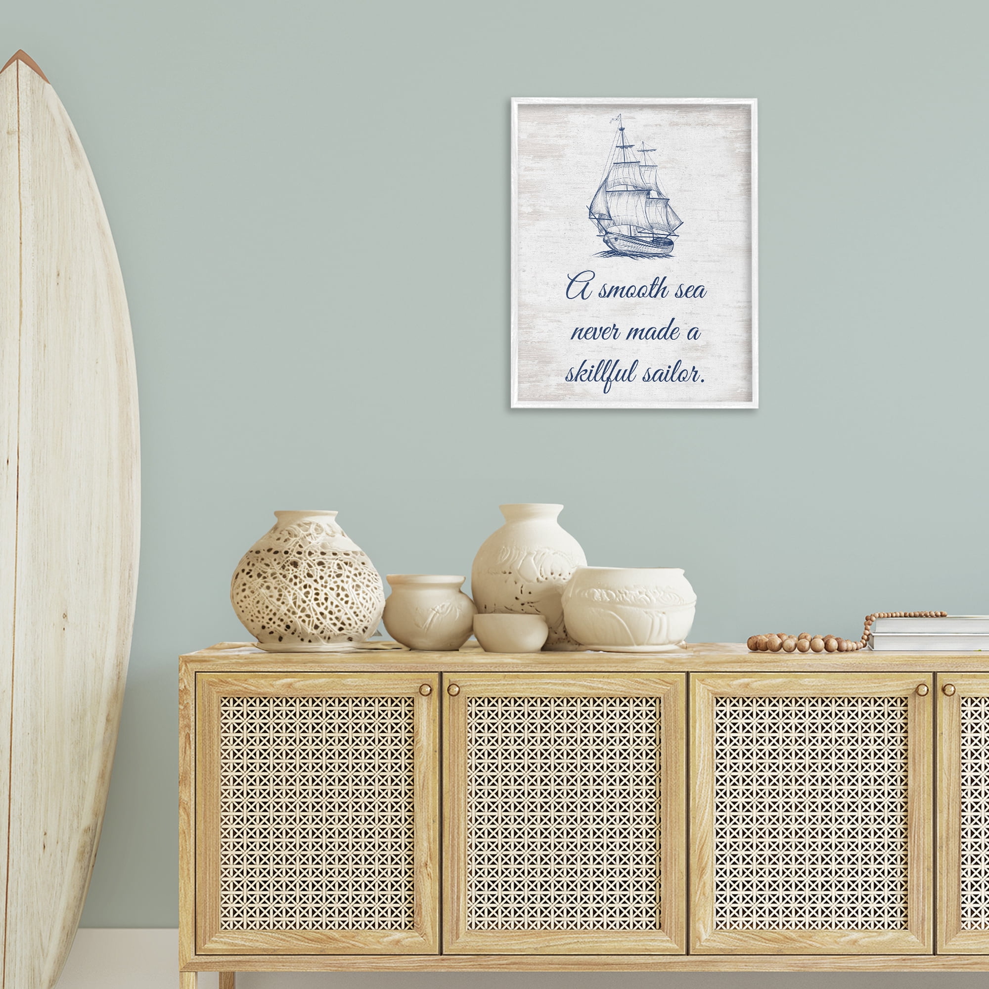 Stupell Industries Inspiring Skillful Sailor Transportation Painting White Framed Art Print Wall Art, 24 x 30
