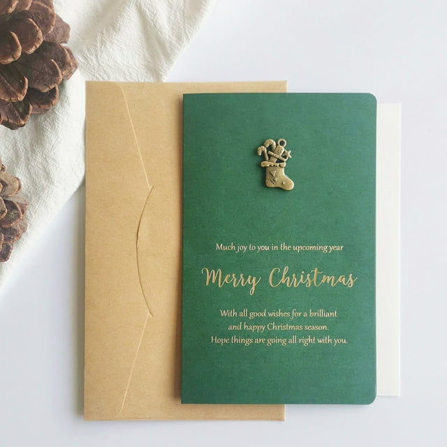 Less Than 5 Greeting Card New Year Christmas Card with Envelope Funny Retro Happy Holidays Greeting Card