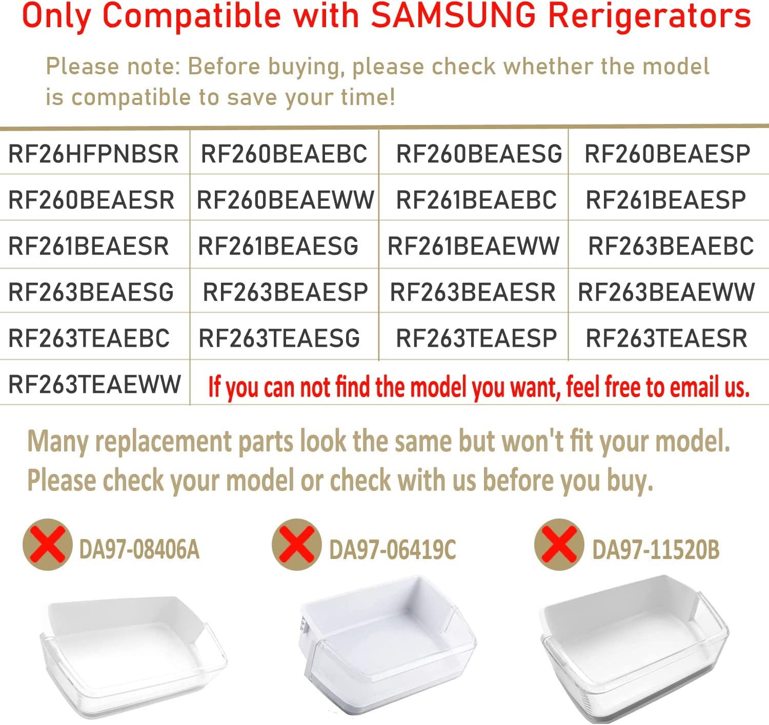 rf263teaesg replacement parts