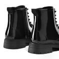 thumbnail image 4 of LuckLilac Kids Combat Boots Girls Classic Ankle Booties Side Zipper Waterproof Shoes for School Outdoor,Black 1M, 4 of 7