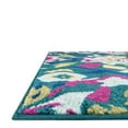 thumbnail image 5 of Unique Loom Bloom Collection Area Rug - Hyacinth (2' x 8' Runner Teal/Ivory), 5 of 6