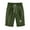 Army Green, variant on Kovlvoll Women's Shorts Summer Loose Lounge Printing Elastic Waist Drawstring Wide Leg Knee Shorts with Pockets