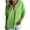 Green, variant on Womens Cotton Linen Baggy Shirts V Neck Short Sleeve Blouses Loose Button Down Shirt Casual Comfort Boxy Tops