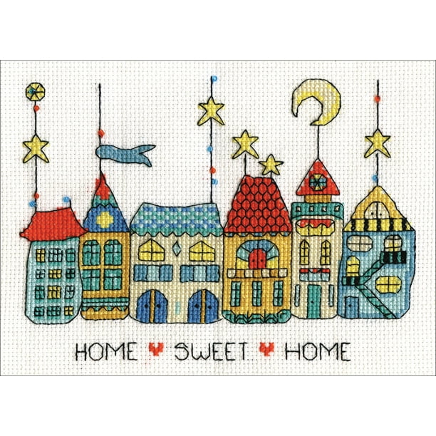 Design Works Counted Cross Stitch Kit 5"X7"-Home Sweet Home (14 Count
