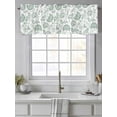 thumbnail image 4 of Farmhouse Sage Green Valances for Windows, Rod Pocket Kitchen Valance Curtains - Soft & Washable Small Window Treatment for Living Room,&nbsp;Bathroom, Floral Flower , 42x12 Inch, 1 Panel, 4 of 9