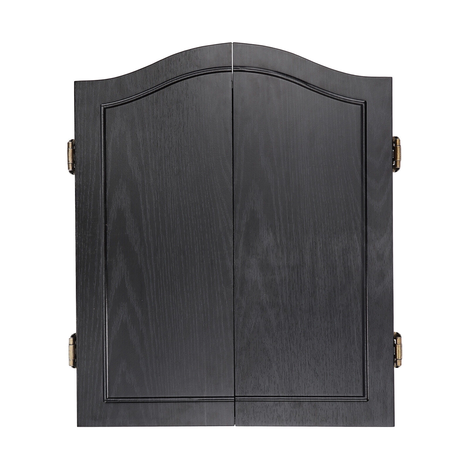 Wall mounted Wooden Dart Board Wall-Mounted Cabinet Dart Boards Set & 6 Dart for Adults Black