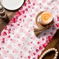 thumbnail image 3 of Valentine's Day Table Runner - 108 Inch Long Pink Romantic Truck Love Roses Red Plaid Cotton and Linen Blended Dress Scarves Farmhouse Table Runner for Kitchen Dining, Coffee Table, 13" x 108", 3 of 8