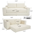 thumbnail image 2 of LUCKHAO Corduroy Loveseat Sofa Convertible Floor sofa 2-in-1 Design with Memory Foam & Steel Frame No Assembly Compact Couch for Small Spaces, Apartments, Home Office & Bedroom, 2 of 12