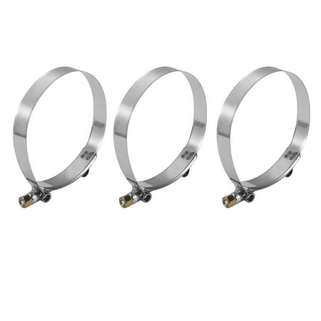 

3PCS 112mm-120mm Stainless Steel T-Bolt Hose Clamp for Fuel Pump Filter Plumbing