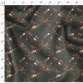 thumbnail image 4 of Soimoi Gray Poly Georgette Fabric Floral & Franklin Gull Bird Decor Fabric Printed Yard 42 Inch Wide, 4 of 5