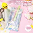 thumbnail image 2 of Bolsa Holográfica Multiusos 100 pieza, Bolsa Hermética Reutilizable con Diseño Transparente de Doble Lámina de Aluminio, Apta para Alimentos, Joyas, Cosméticos, Accesorios, etc., 2 of 4