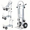 thumbnail image 1 of QinaQin Diablito plegable 3 en 1 de aluminio con doble rueda y capacidad de 1000 lb, carrito convertible para mudanza, reparto, almacén u hogar, 1 of 9