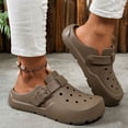thumbnail image 5 of Rokment Womens Wide Width Clogs Orthopedic Arch Support Garden Shoes Waterproof Non Slip Closed Toe Backless Slippers Comfortable Beach Barefoot Water Sandals Brown Size 7, 5 of 7