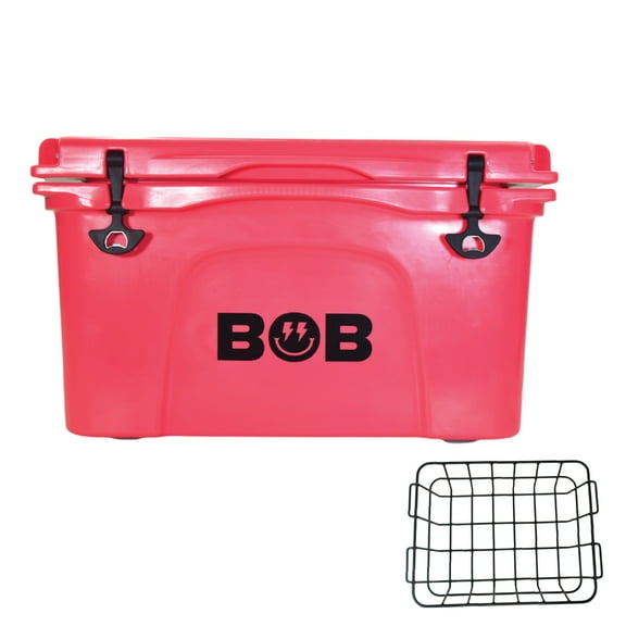 BOB THE COOLER CO 50QT "The El Amigo" Leak-Proof Hard Cooler with Heavy Duty Handle & Built In Lid Latching Bottle Openers - Fits 60 12oz Cans for the Beach, Camping, Tailgating, Sports, & More
