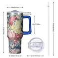 thumbnail image 2 of OBREWU Pioneer Flower Tumbler with Handle and Lid,Pioneer Flower 40oz Double Wall Vacuum Insulated Tumbler,Cups Gift for Women and Men, 2 of 7
