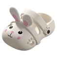 thumbnail image 3 of KPOPLK Toddler Little Kids Slides Sandals Dinosaur Bunny Beach Pool Shower Slides Anti-Skid Home Bath Slippers Cute Summer Outdoor Shoes for Girls and Boys Size 13,White, 3 of 9