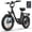 BLACK, variant on URLIFE 20" Electric Bike for Adults, 750W Peak Motor, 48V 13AH Remobavle Battery, 7-Speed Commuting Ebike, UL2849-Green