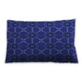thumbnail image 1 of Ahgly Company Patterned Outdoor Rectangular Cobalt Blue Lumbar Throw Pillow, 13 inch by 19 inch, 1 of 5