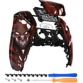 thumbnail image 2 of eXtremeRate Glow in Dark - Scarlet Demon Replacement Touchpad Front Housing Shell Shell for ps5 Controller BDM-010/020/030/040, 2 of 6
