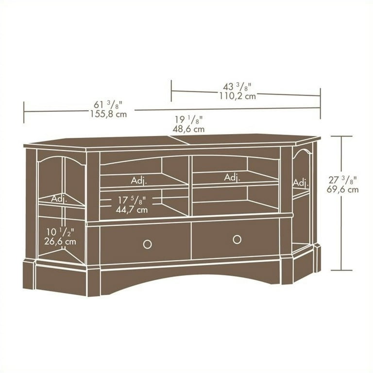 Sauder harbor view corner entertainment credenza online