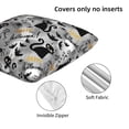 thumbnail image 4 of Halloween Throw Pillow Covers, halloween cat Halloween Decorations Square Pillow Cases with Invisible Zipper for Bed Couch Sofa, Farmhouse Halloween Decor-2 Pack 12x12, 4 of 6
