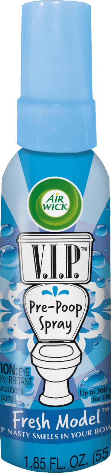Air Wick VIP Pre-Poop Toilet Spray, 1.85oz, Frosty Tycoon Scent, Up to 100 Uses, Travel size, Contains Essential Oils