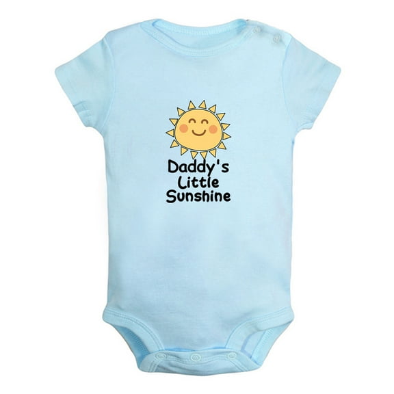 Daddy's Little Sunshine Funny Rompers For Babies, Newborn Baby Unisex Bodysuits, Infant Jumpsuits, Toddler 0-12 Months Kids One-Piece Oufits (Blue, 18-24 Months)