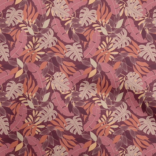 oneOone Georgette Viscose Maroon Fabric Tropical Sewing Craft Projects Fabric Prints By Yard 42 Inch Wide