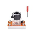 thumbnail image 1 of Support de Positionnement de Fente de Coupe 2 en 1 pour Menuiserie, Gabarit de Défonceuse en Alliage d'Aluminium de Haute Précision, Outil de Guide à Pince Réglable pour le Traitement des Meubles, Armoires, Garde-Robe, 1 of 2