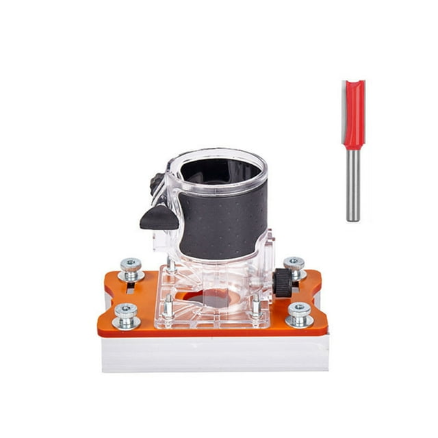 Support de Positionnement de Fente de Coupe 2 en 1 pour Menuiserie, Gabarit de Défonceuse en Alliage d'Aluminium de Haute Précision, Outil de Guide à Pince Réglable pour le Traitement des Meubles, Armoires, Garde-Robe