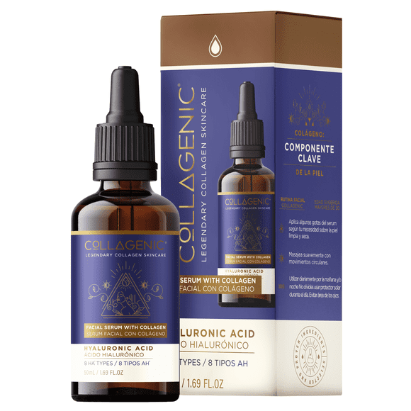 Serum Facial 8x Hialuronico, Colageno Hidrolizado y Complejo Antiarrugas 50 ml Collagenic Skin Care Suero Antiarrugas