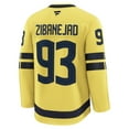 Men's Fanatics Mika Zibanejad Yellow Sweden 2025 4 Nations FaceOff