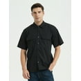 thumbnail image 6 of Toptie Short-Sleeve Work Shirt Straight Collar Utility Uniform Stain and Wrinkle Resistant-Navy-XL, 6 of 10