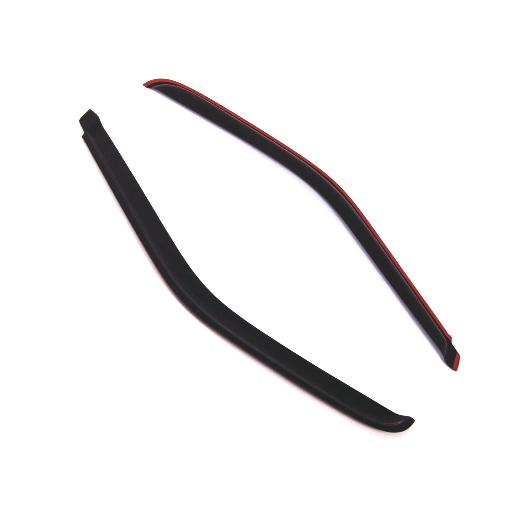 Tuningpros WD2-534i In-Channel Window Visor Deflector Rain Guard Dark Smoke 2 Pcs Set For 1997-2003 Ford F-150 Regular Cab