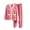 New-Pink, variant on PNTUTB Women's Fleece Soft Warm Pajama Set Contrast V-neck Button Long Sleeve Pockets Top and Pant Fall Winter Loungewear Set