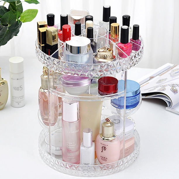 Siaonvr 360 Degree Rotating Acrylic Makeup Organizer Cosmetics Storage Stand US Stock - Walmart 