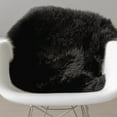 thumbnail image 2 of Genuine Sheepskin Rug Extra Soft Natural Pelt Black , Single Pelt 2' x 3', 2 of 4