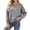Gray, variant on VSSSJ Women's Button Down Knit Cardigan Round Neck Loose Solid Long Sleeve Sweater Jacket Outerwear Casual Fall Winter Outfits Blue L