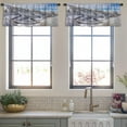 thumbnail image 4 of LALILO Kitchen Curtain Valance Tropical Leaves Dark Green Rod Pocket Window Curtain 52"x 18" Set of 2, 4 of 7